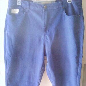 Hybrid & Co. Women's stretch denim capris Dark Bright blue size 20 - $20.00